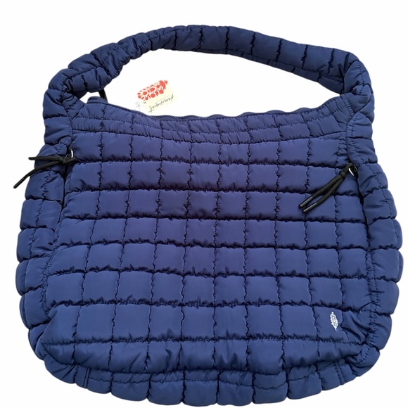 Free People Quilted Carryall Bag in Navy Baby - Picture 5 of 5